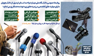 دعوت به همکاری از دانشجویان در بخش رسانه ای روابط عمومی دانشگاه