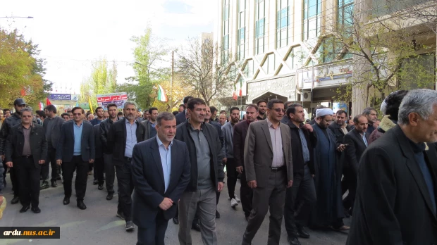 گزارش تصویری-حضور پرشور دانشگاهیان دانشگاه ملی مهارت واحد استان اردبیل در راهپیمایی با شکوه روز ۱۳ آبان ۱۴۰۳ 3
