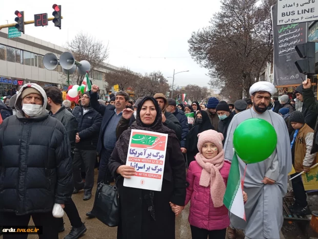 حضور گسترده و پرشور دانشگاهیان دانشگاه ملی مهارت واحد استانی اردبیل در مراسم راهپیمایی یوم‌الله ۲۲ بهمن  5