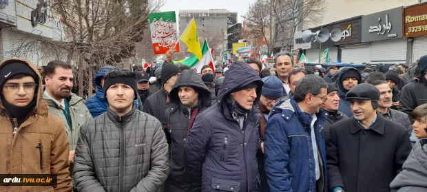 حضور گسترده و پرشور دانشگاهیان دانشگاه ملی مهارت واحد استانی اردبیل در مراسم راهپیمایی یوم‌الله ۲۲ بهمن  14