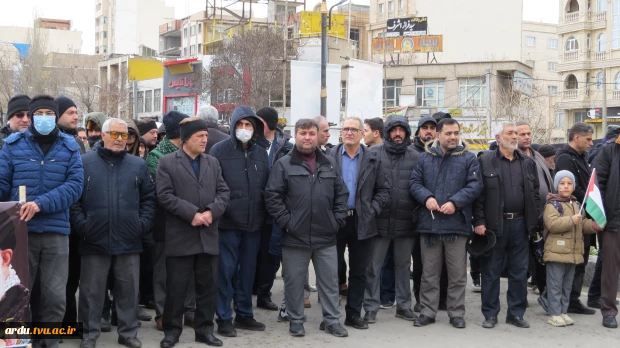 حضور دانشگاهیان دانشگاه ملی مهارت واحد استانی اردبیل در راهپیمایی روز جهانی قدس