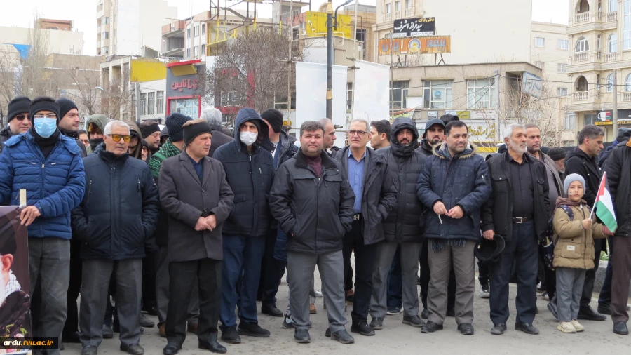 حضور دانشگاهیان دانشگاه ملی مهارت واحد استانی اردبیل در راهپیمایی روز جهانی قدس