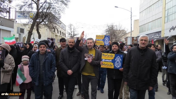 حضور دانشگاهیان دانشگاه ملی مهارت واحد استانی اردبیل در راهپیمایی روز جهانی قدس