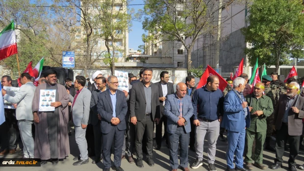حضور گسترده دانشگاهیان دانشگاه ملی مهارت واحد استانی اردبیل در اجتماع بزرگ «جان‌فدایان ۱۰۰ هزار نفری اردبیل» 7