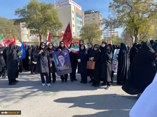 حضور گسترده دانشگاهیان دانشگاه ملی مهارت واحد استانی اردبیل در اجتماع بزرگ «جان‌فدایان ۱۰۰ هزار نفری اردبیل» 21